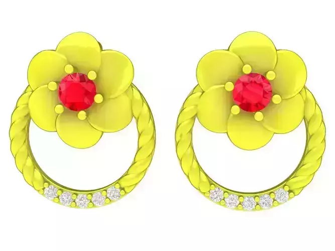 6102 Vietnamese Beautiful Diamond Earrings