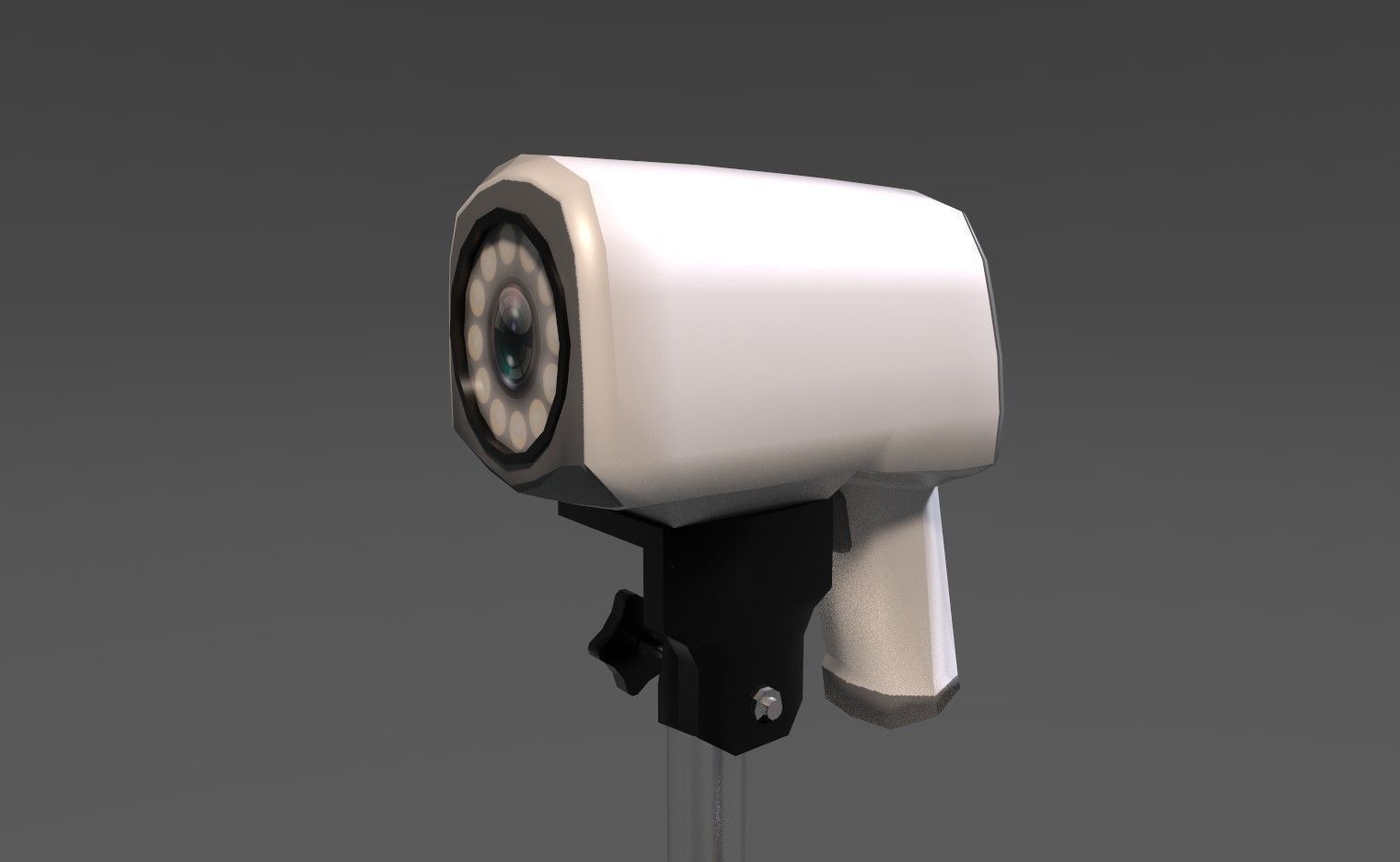 Colposcope camera and monitor Low-poly 3D model_5