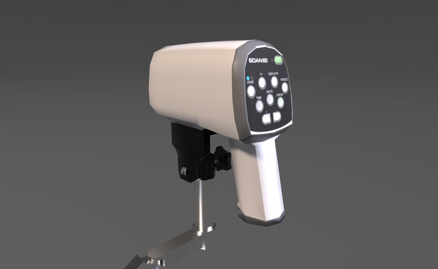Colposcope camera and monitor Low-poly 3D model_4