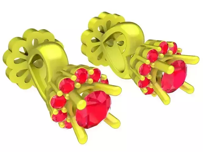 6107 Halo Diamond Earrings 