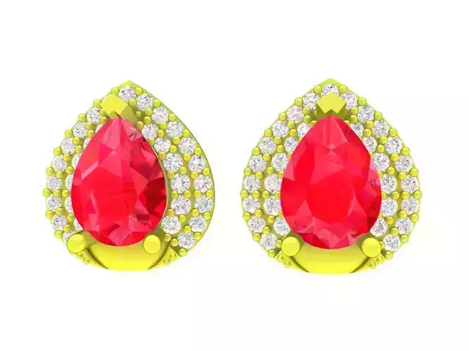 6109 Pear Diamond Earrings