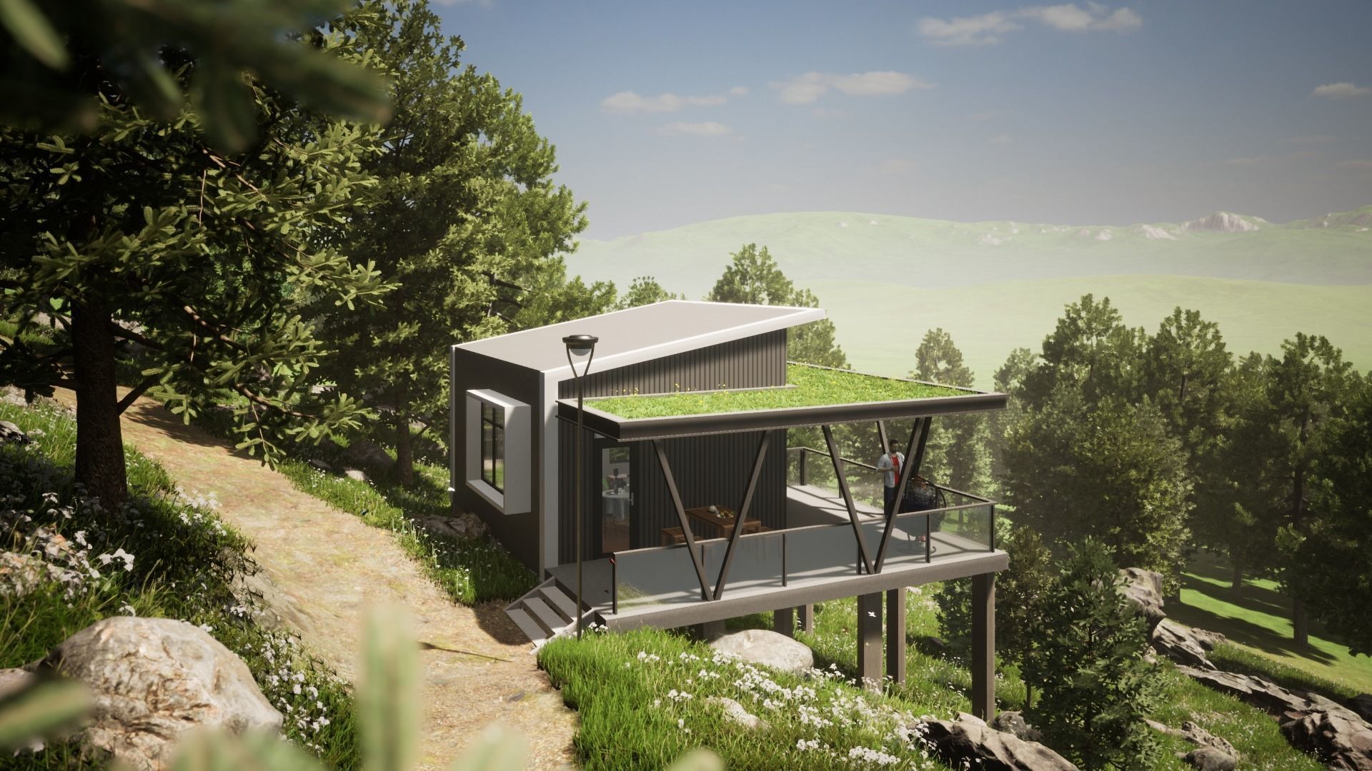 043Modernhouse1f77m2 3D model_3