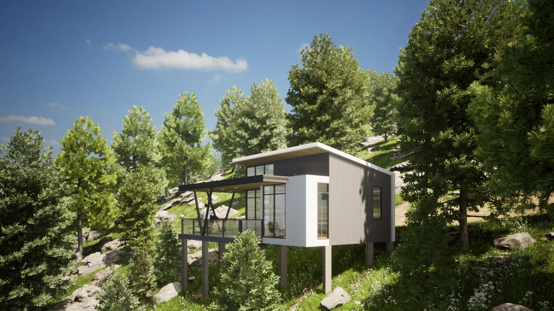 043Modernhouse1f77m2 3D model_0