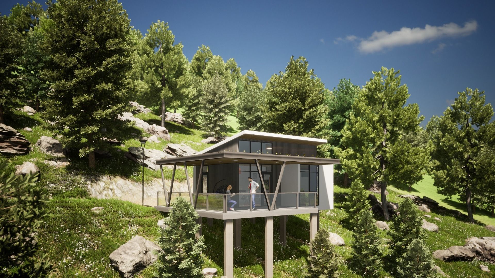 043Modernhouse1f77m2 3D model_2