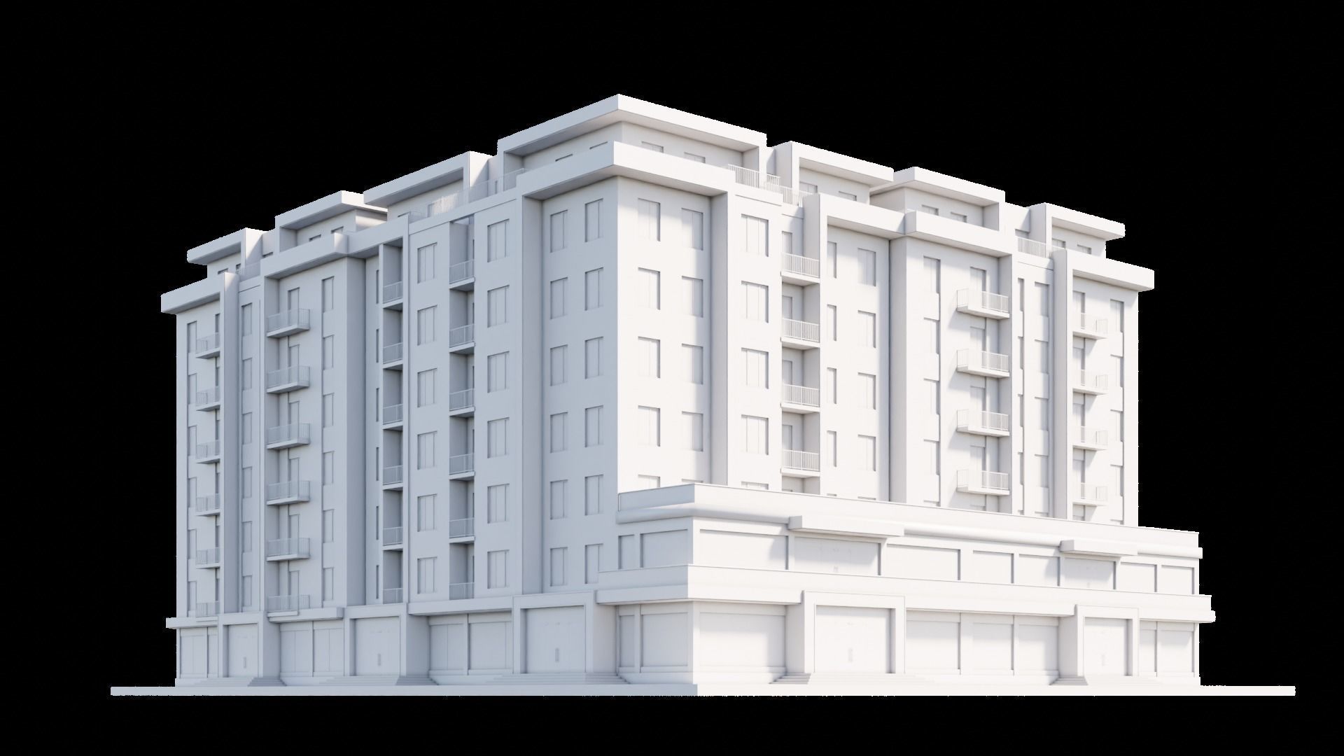 Residental Building 3D model_1