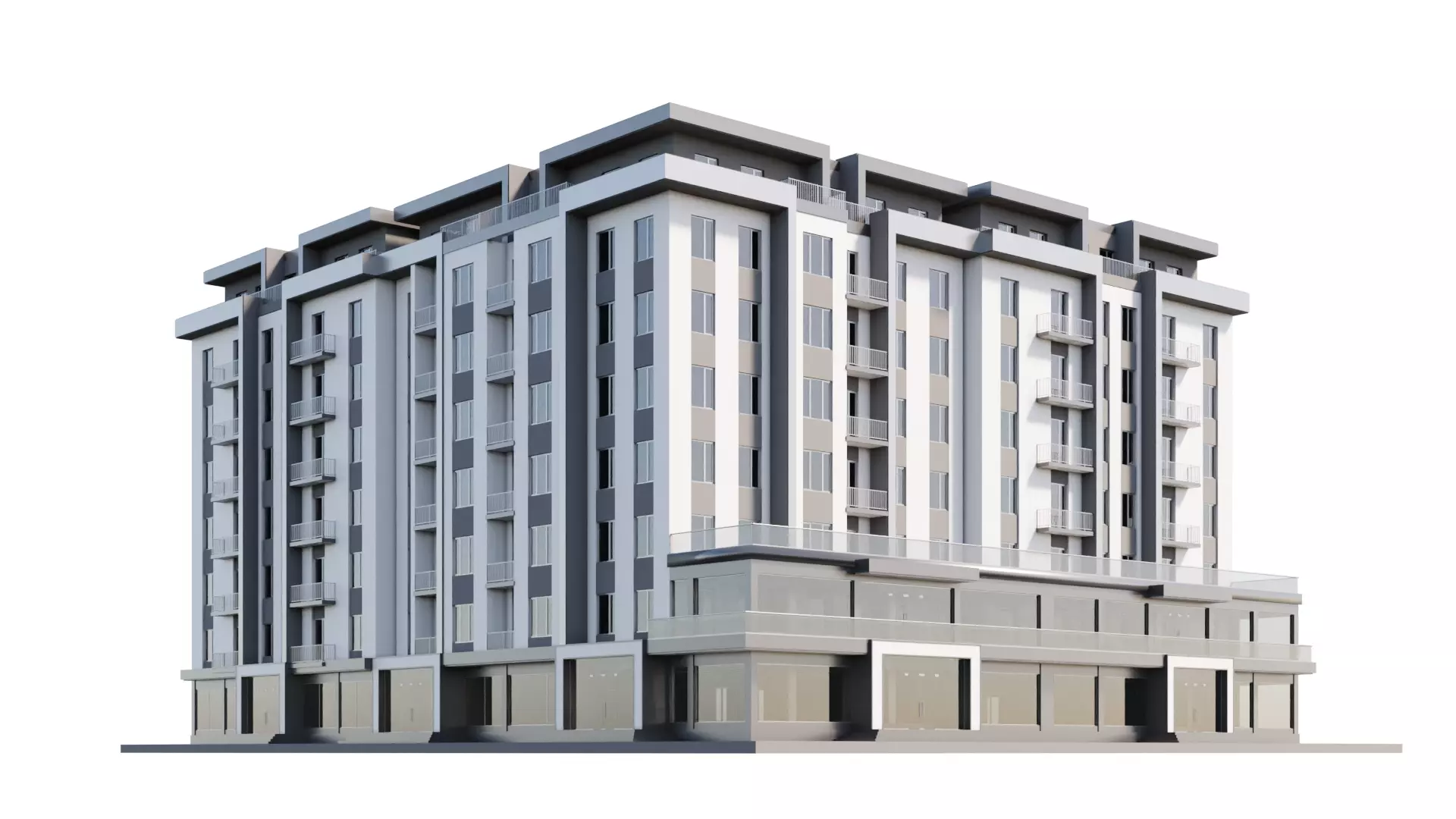 Residental Building 3D model_0