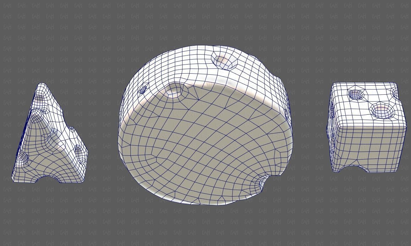 Cheese V01 Low-poly 3D model_36