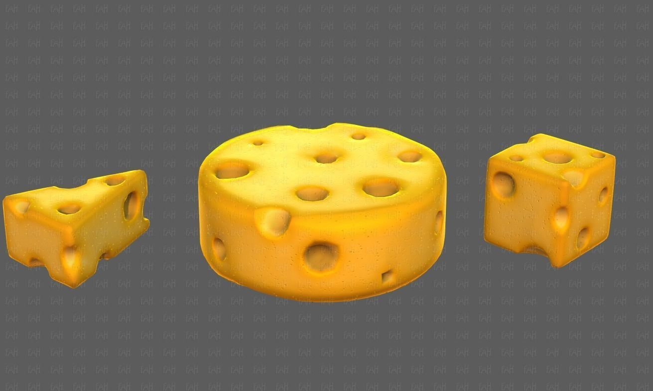 Cheese V01 Low-poly 3D model_20