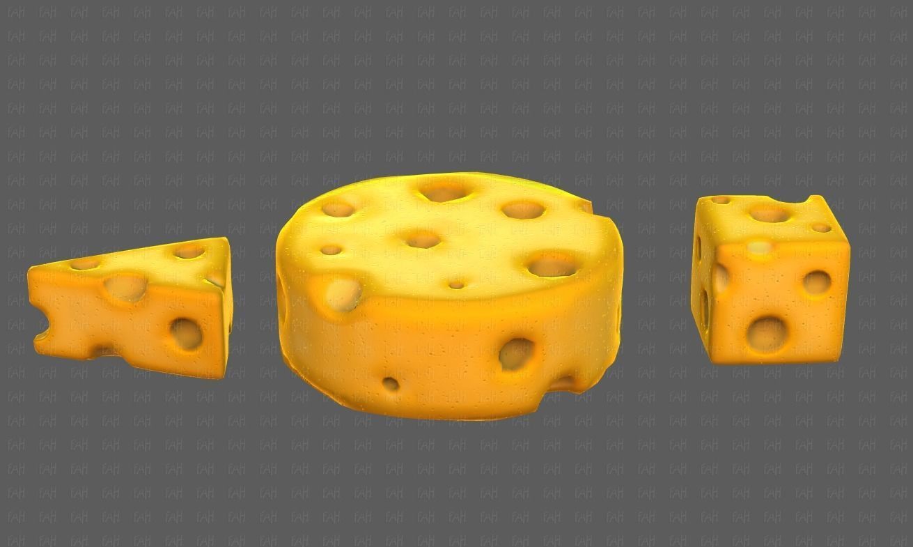 Cheese V01 Low-poly 3D model_23