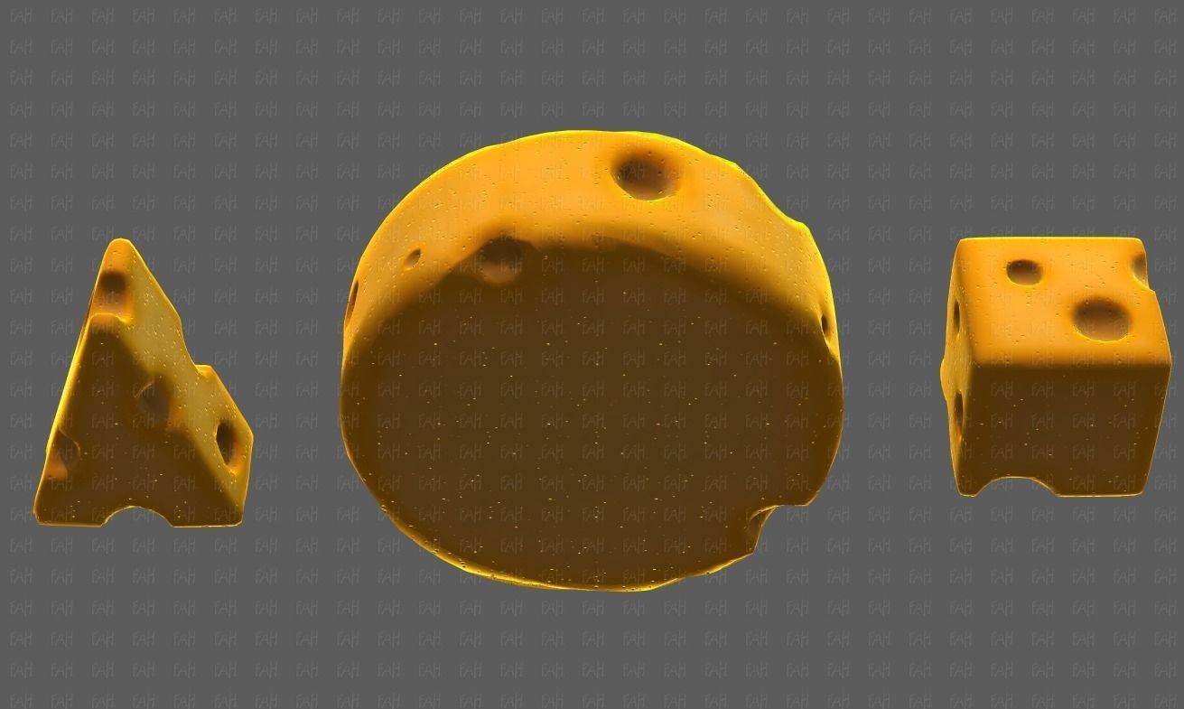 Cheese V01 Low-poly 3D model_35