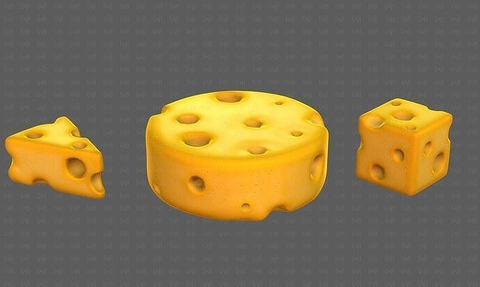 Cheese V01 Low-poly 3D model 3