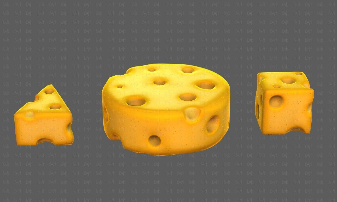 Cheese V01 Low-poly 3D model_21