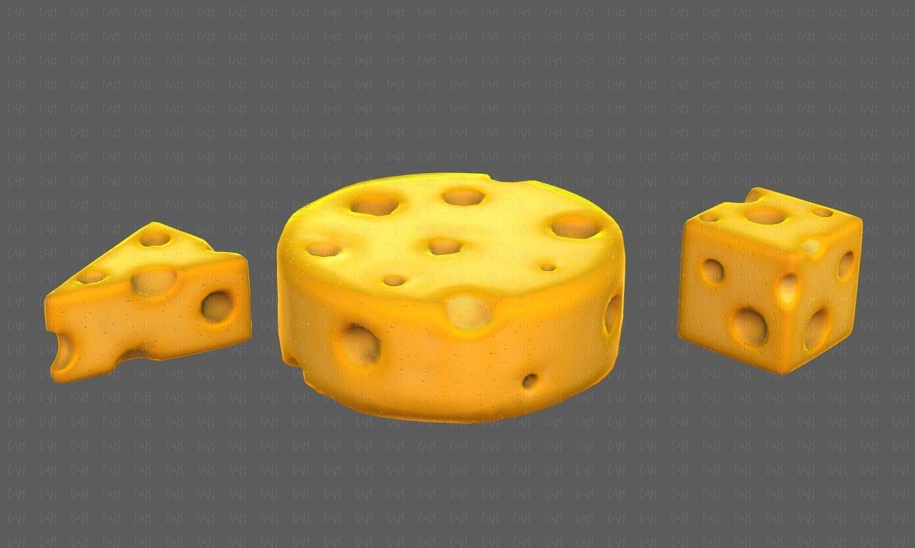 Cheese V01 Low-poly 3D model_24