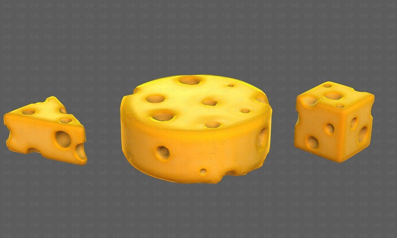Cheese V01 Low-poly 3D model_18