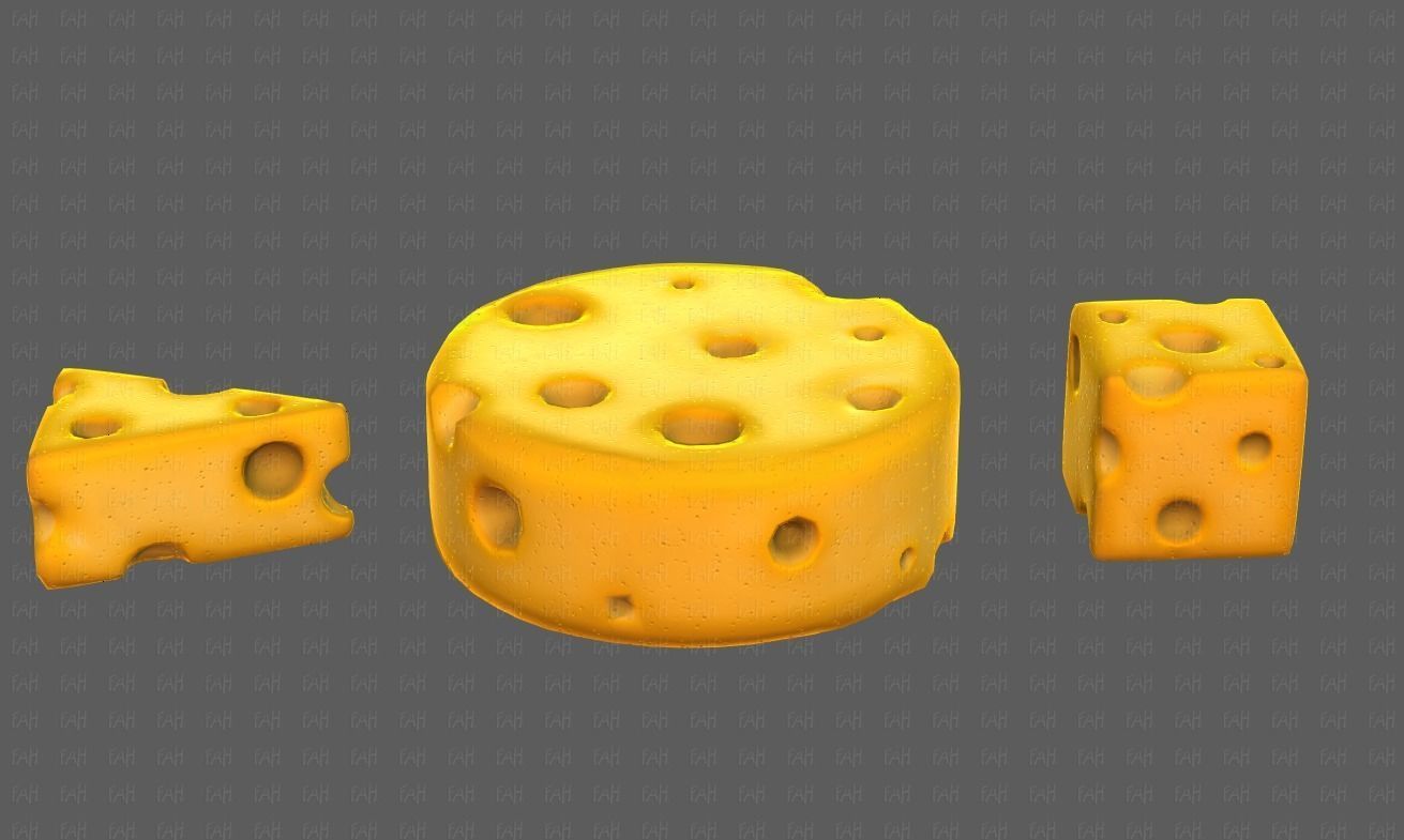 Cheese V01 Low-poly 3D model_19