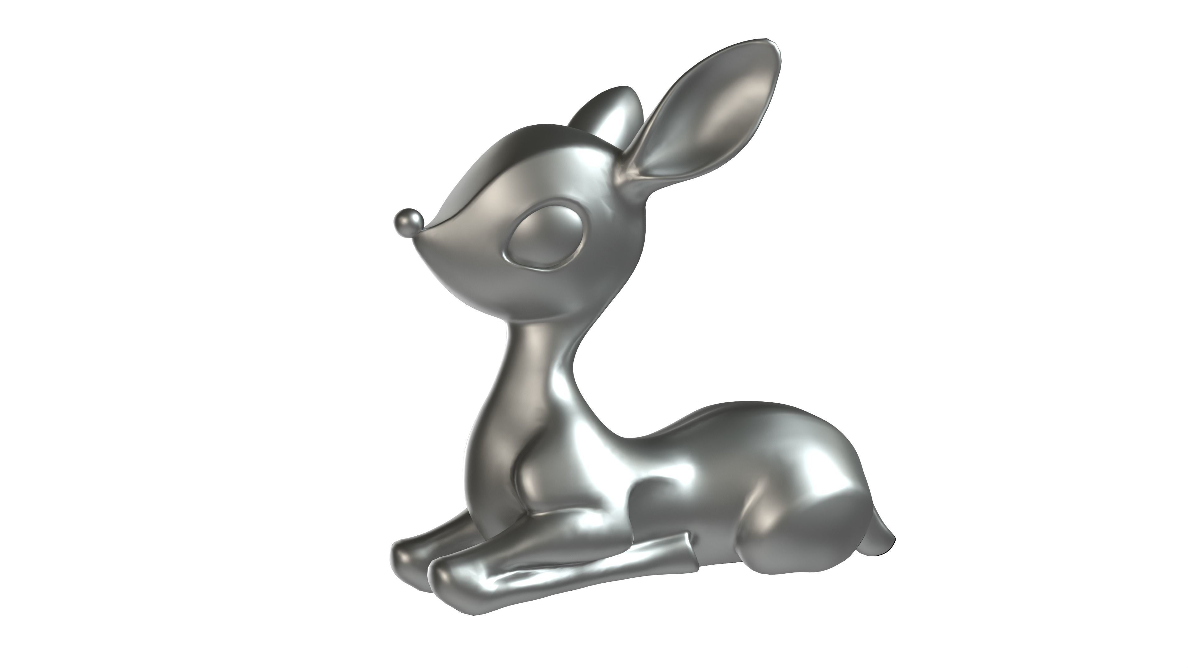 Deer sculpture 3D print model_3