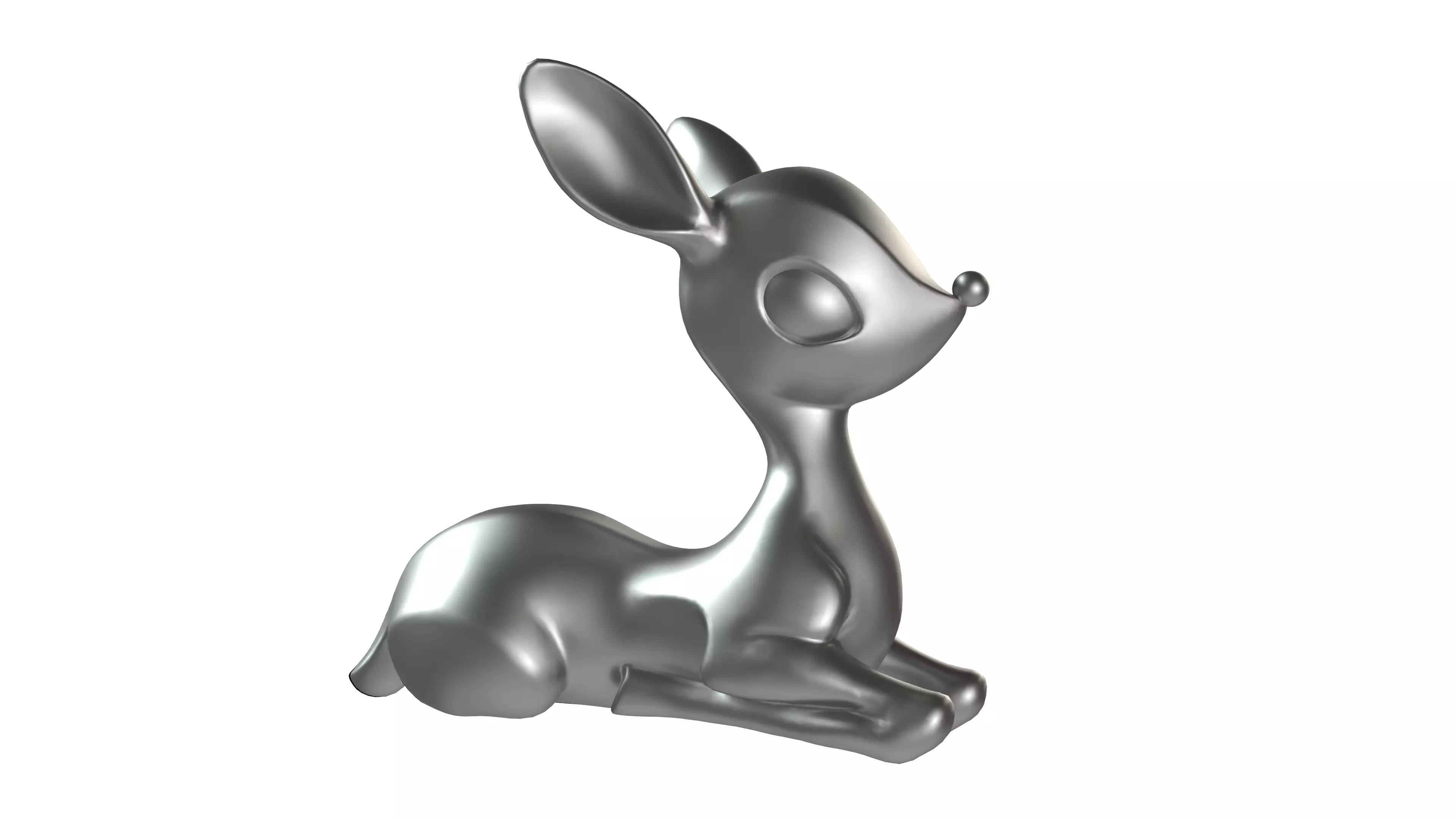 Deer sculpture 3D print model_0