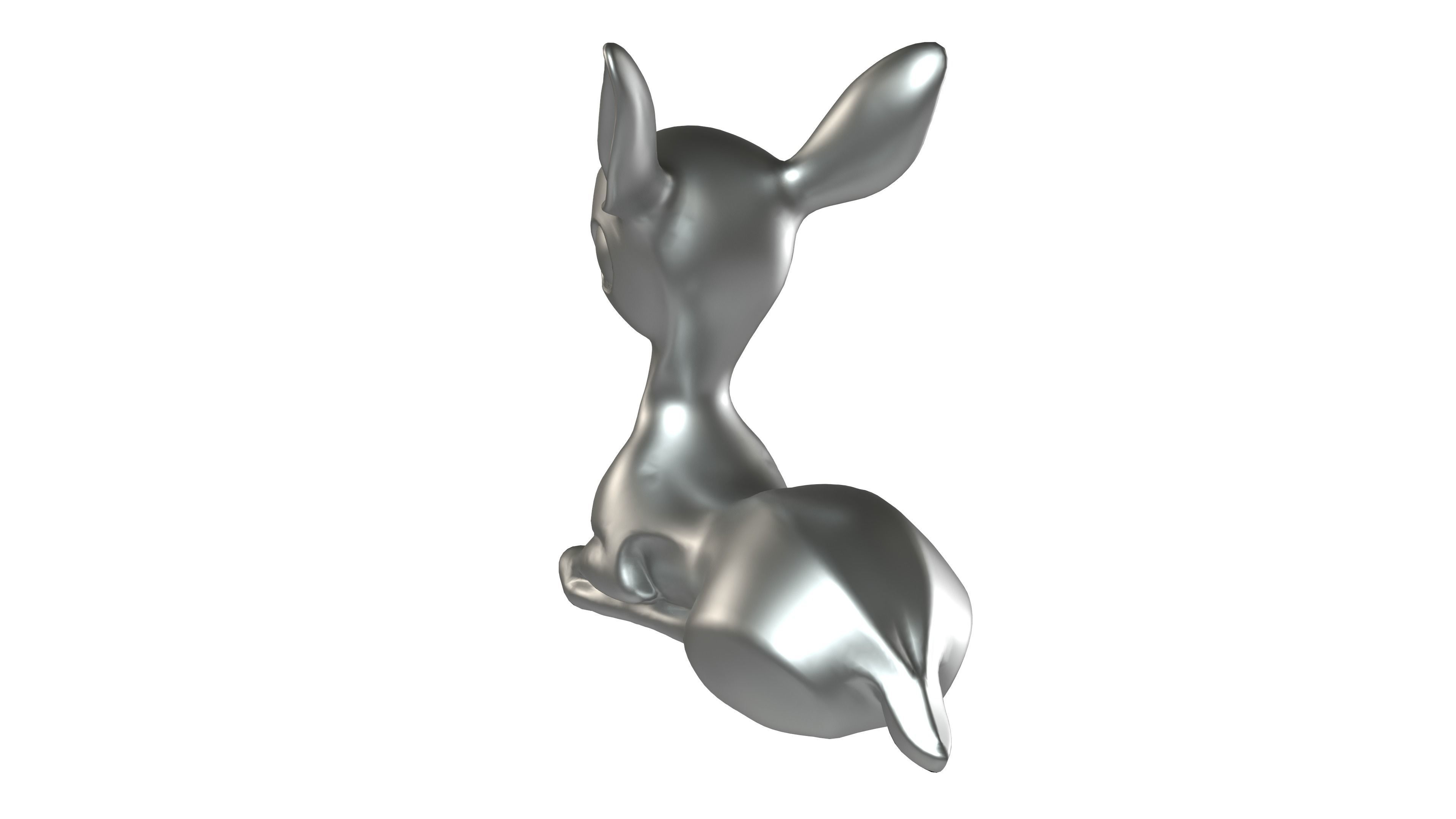 Deer sculpture 3D print model_4