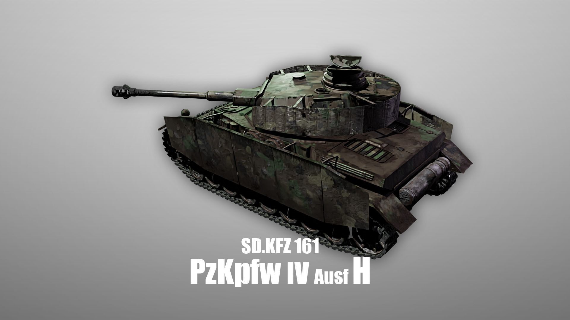 Panzer 4 - PzKpfw IV - Ausf H - Camouflage Livery Low-poly 3D model_3