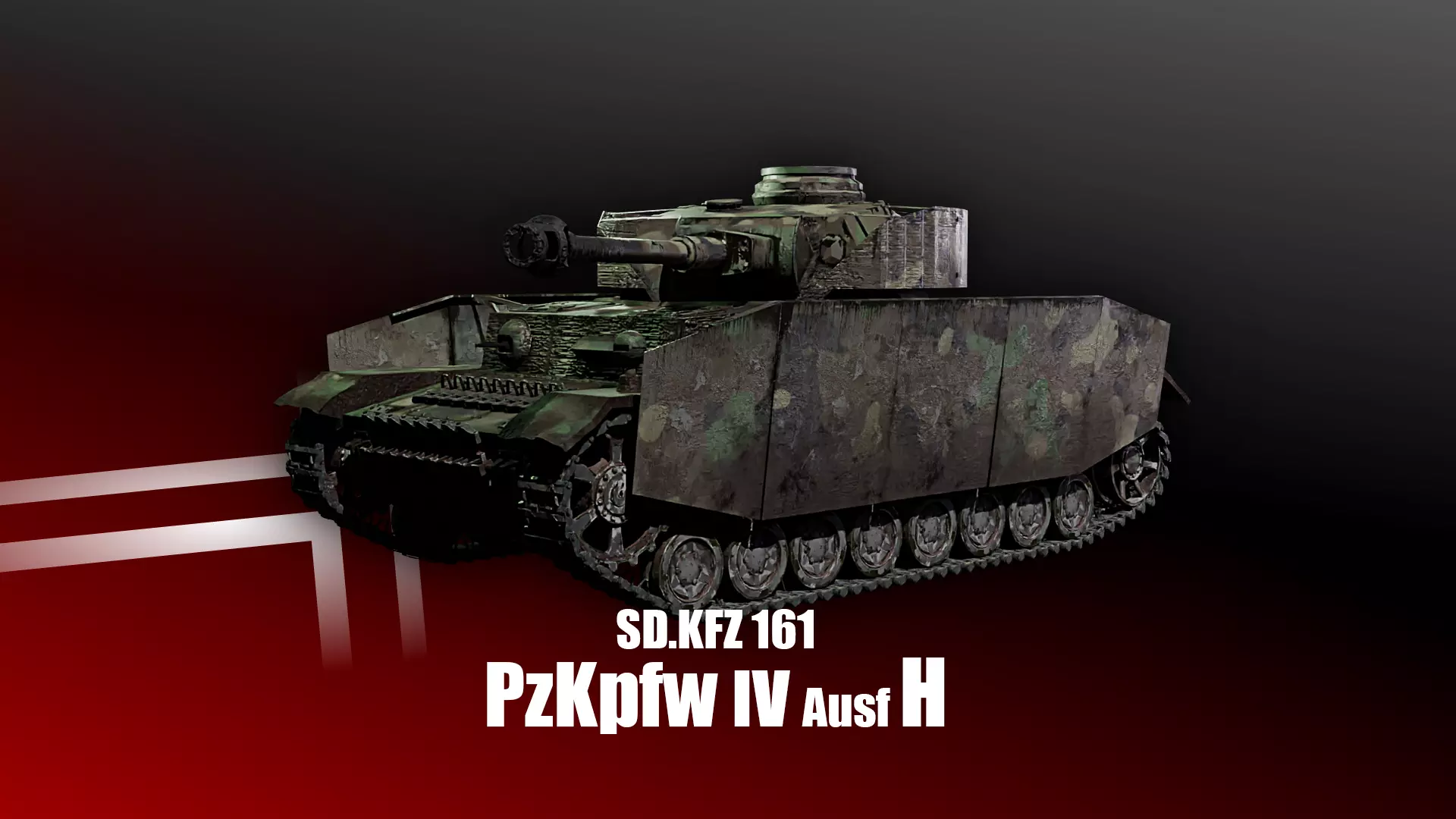 Panzer 4 - PzKpfw IV - Ausf H - Camouflage Livery Low-poly 3D model_0