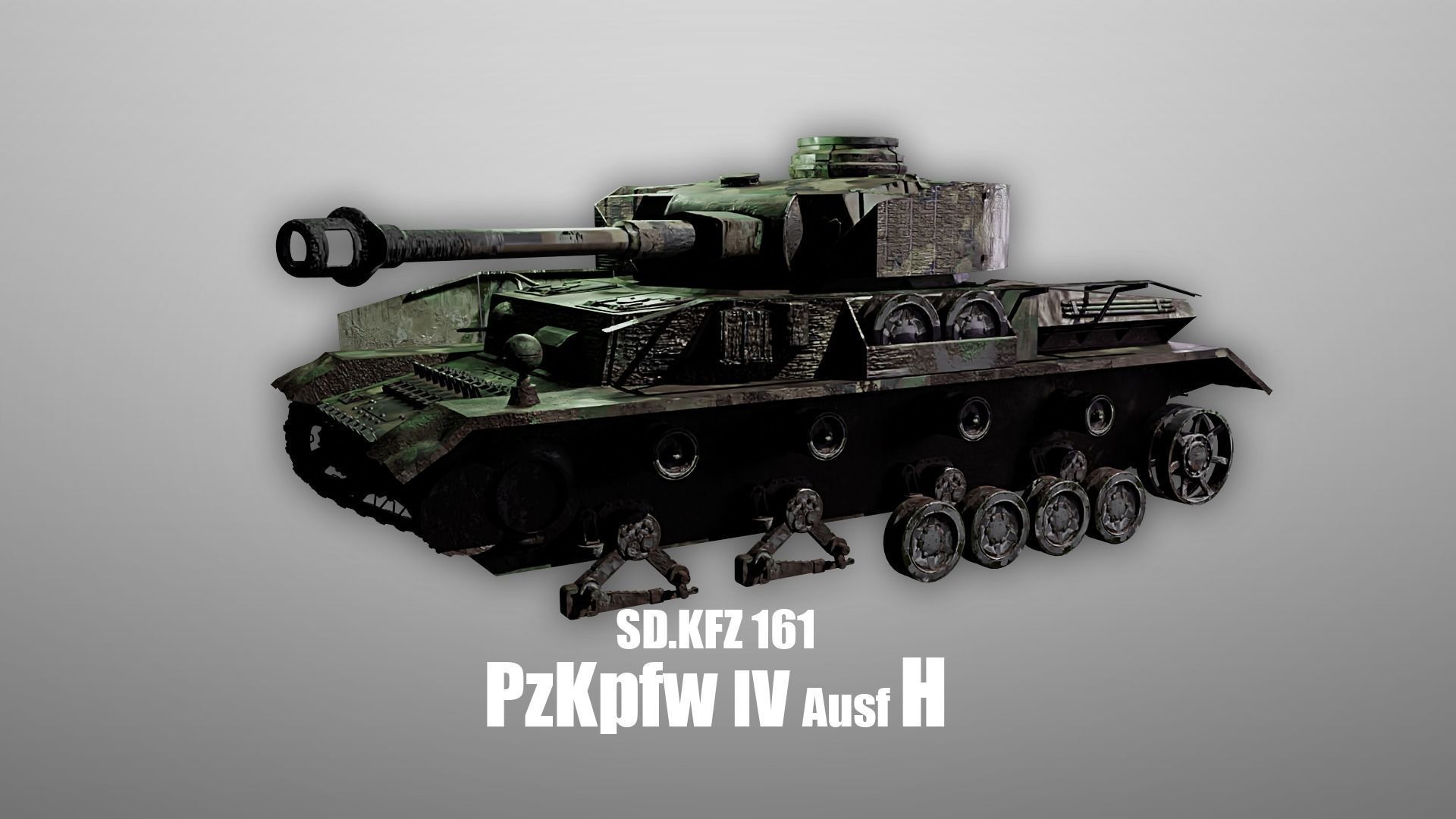 Panzer 4 - PzKpfw IV - Ausf H - Camouflage Livery Low-poly 3D model_5