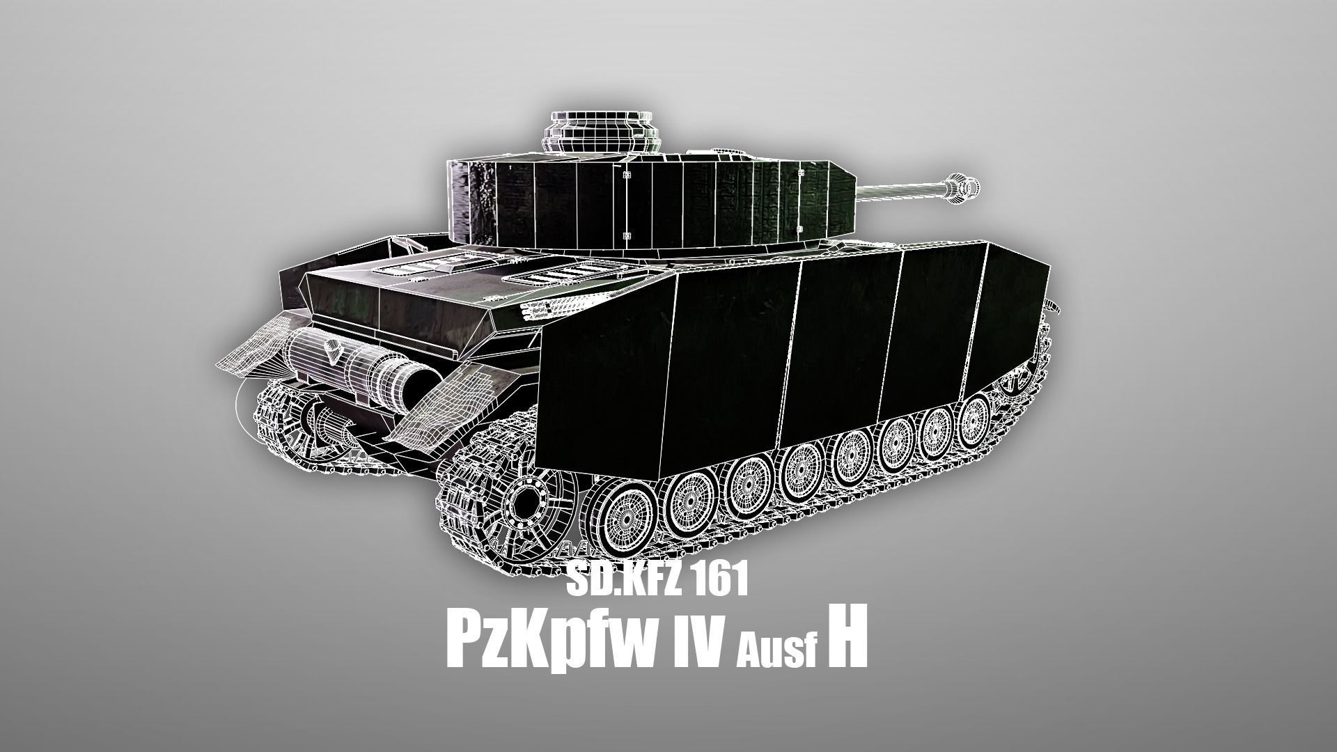 Panzer 4 - PzKpfw IV - Ausf H - Camouflage Livery Low-poly 3D model_7