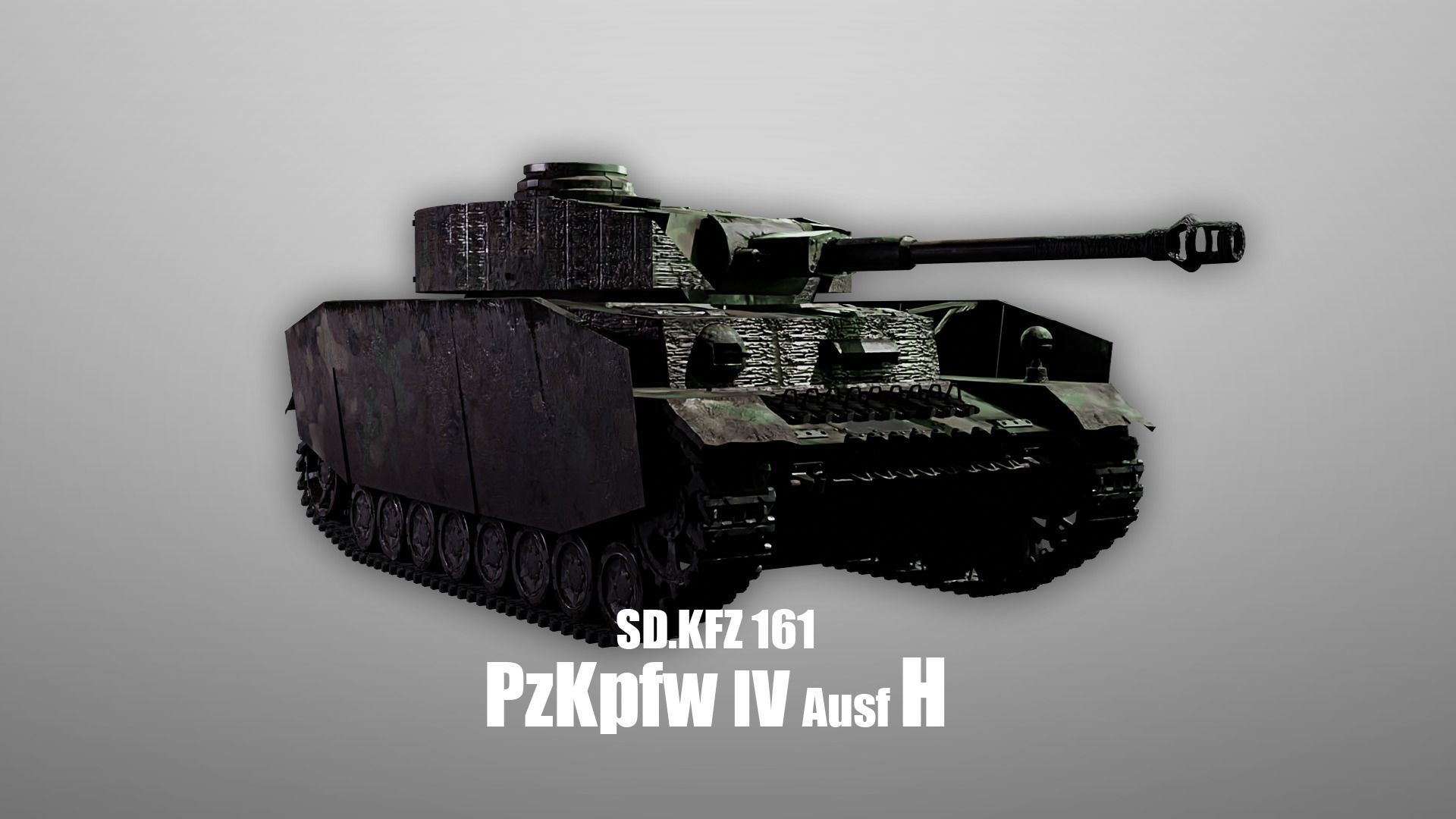 Panzer 4 - PzKpfw IV - Ausf H - Camouflage Livery Low-poly 3D model_1