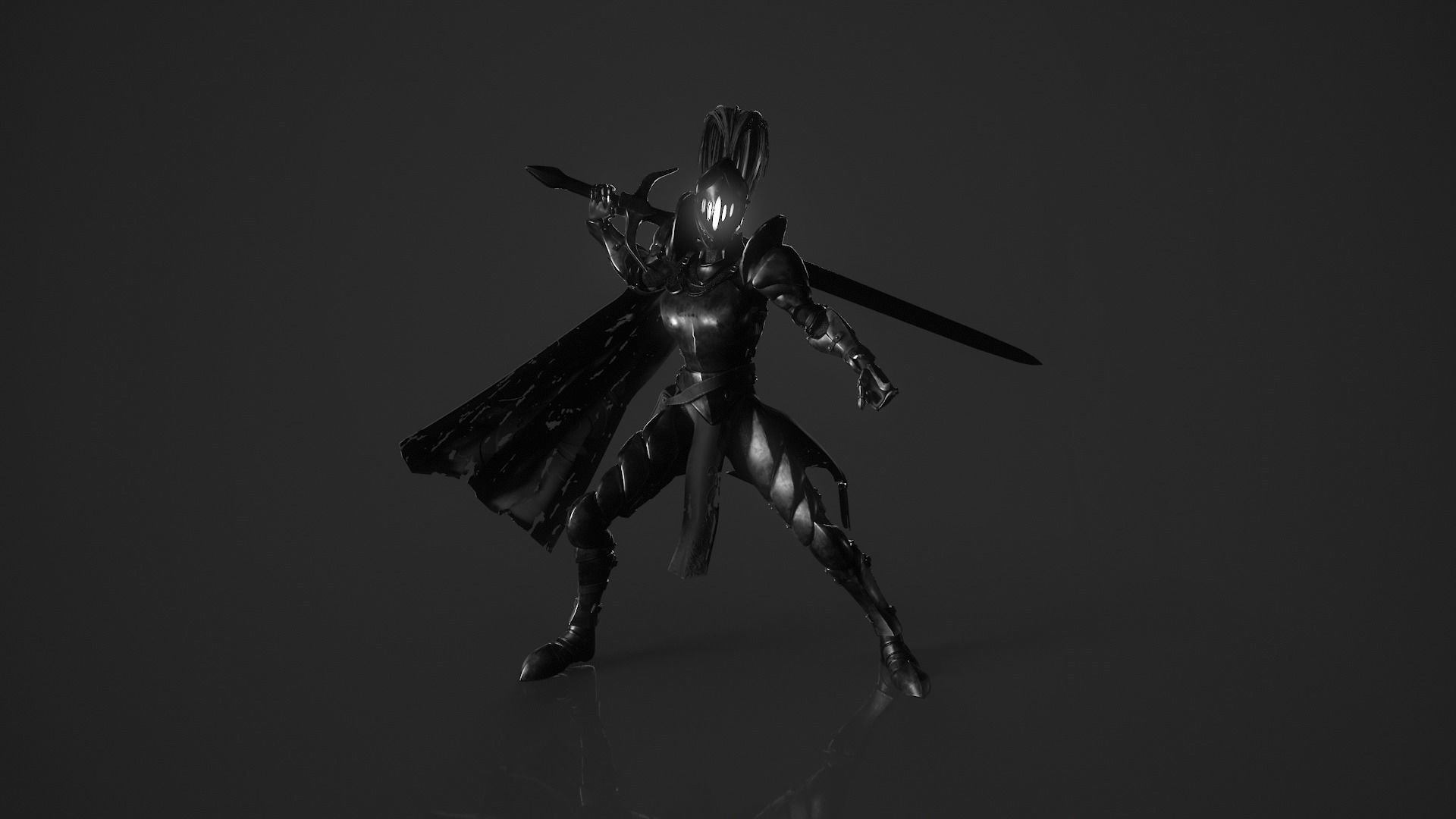 Warrior Girl - Game Ready Low-poly 3D model Low-poly 3D model_21