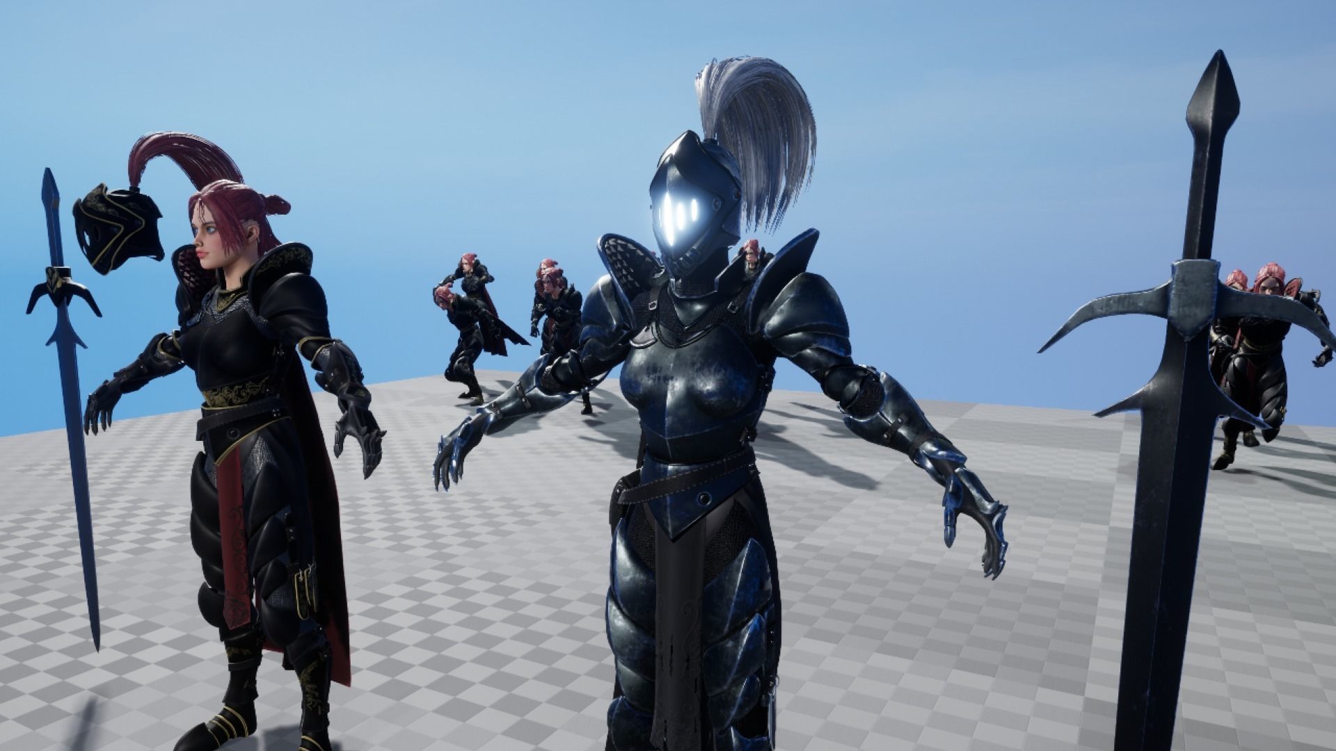 Warrior Girl - Game Ready Low-poly 3D model Low-poly 3D model_12