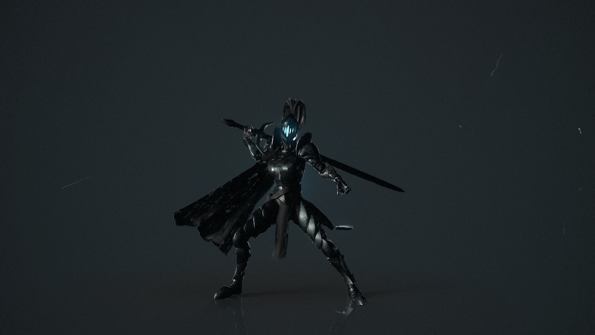 Warrior Girl - Game Ready Low-poly 3D model Low-poly 3D model_9