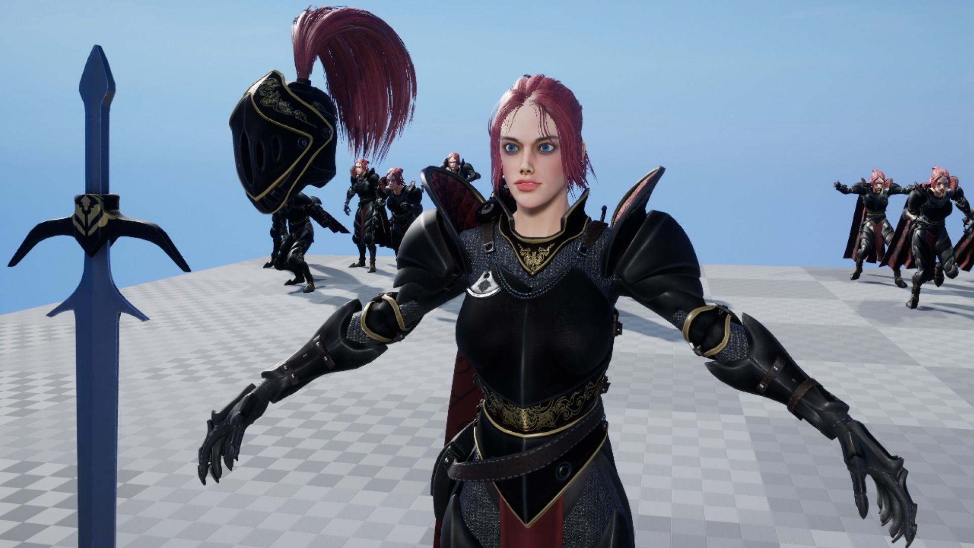 Warrior Girl - Game Ready Low-poly 3D model Low-poly 3D model_13