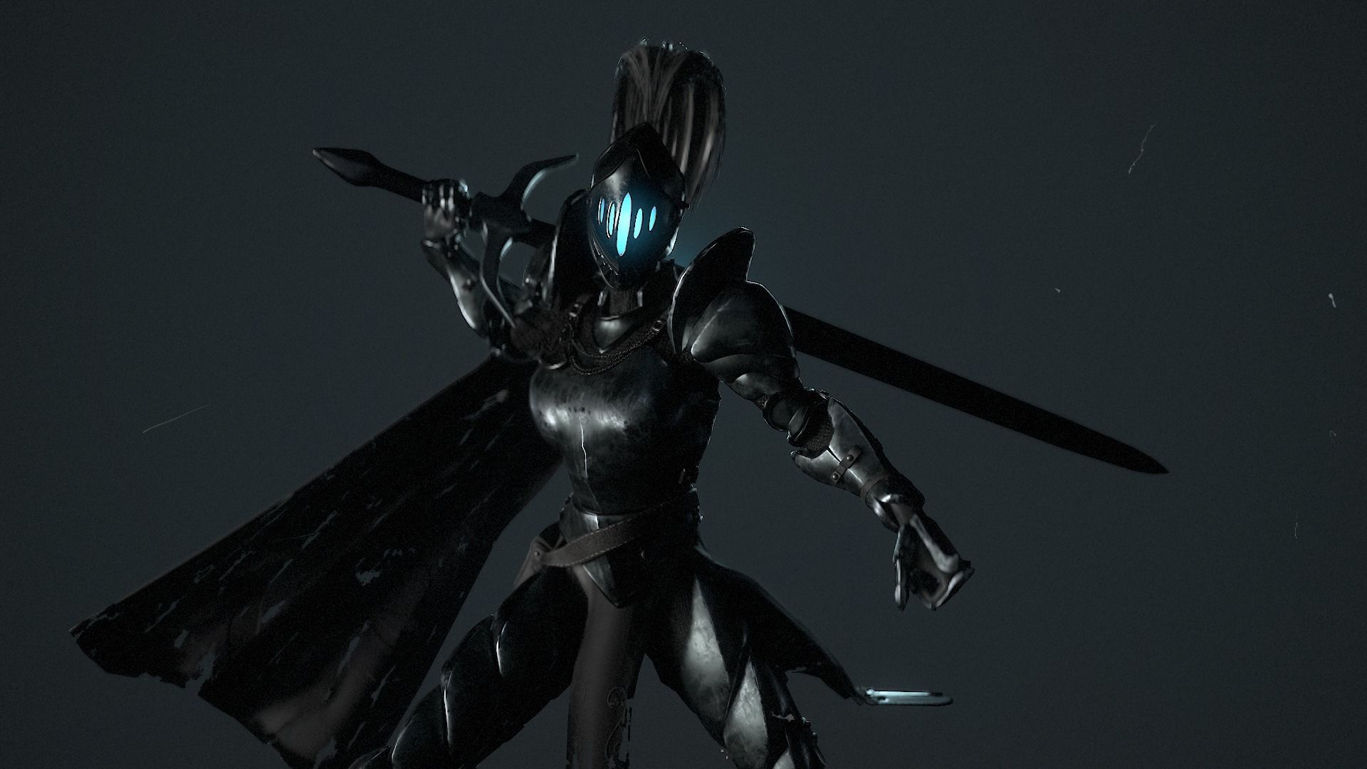 Warrior Girl - Game Ready Low-poly 3D model Low-poly 3D model_10