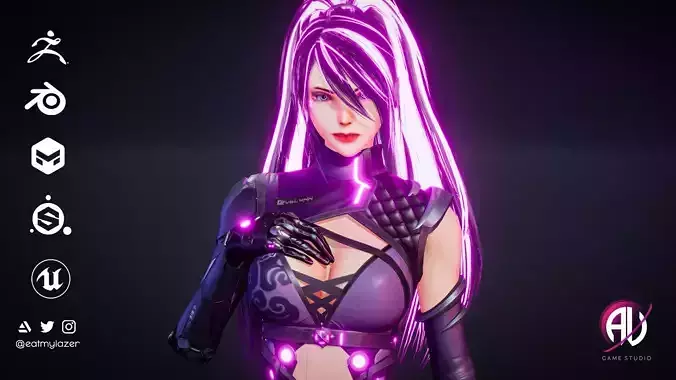 Evelynn V3 - Scifi Cyberpunk Character