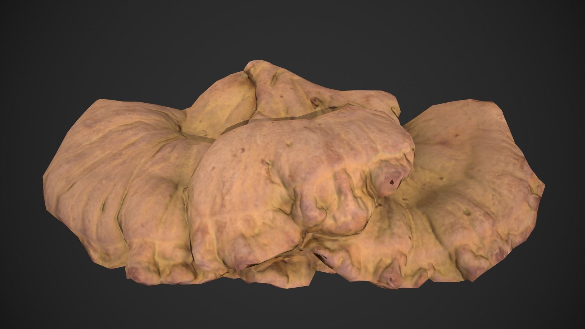 Chicken of the Woods - Laetiporus sulphureus Low-poly 3D model_14