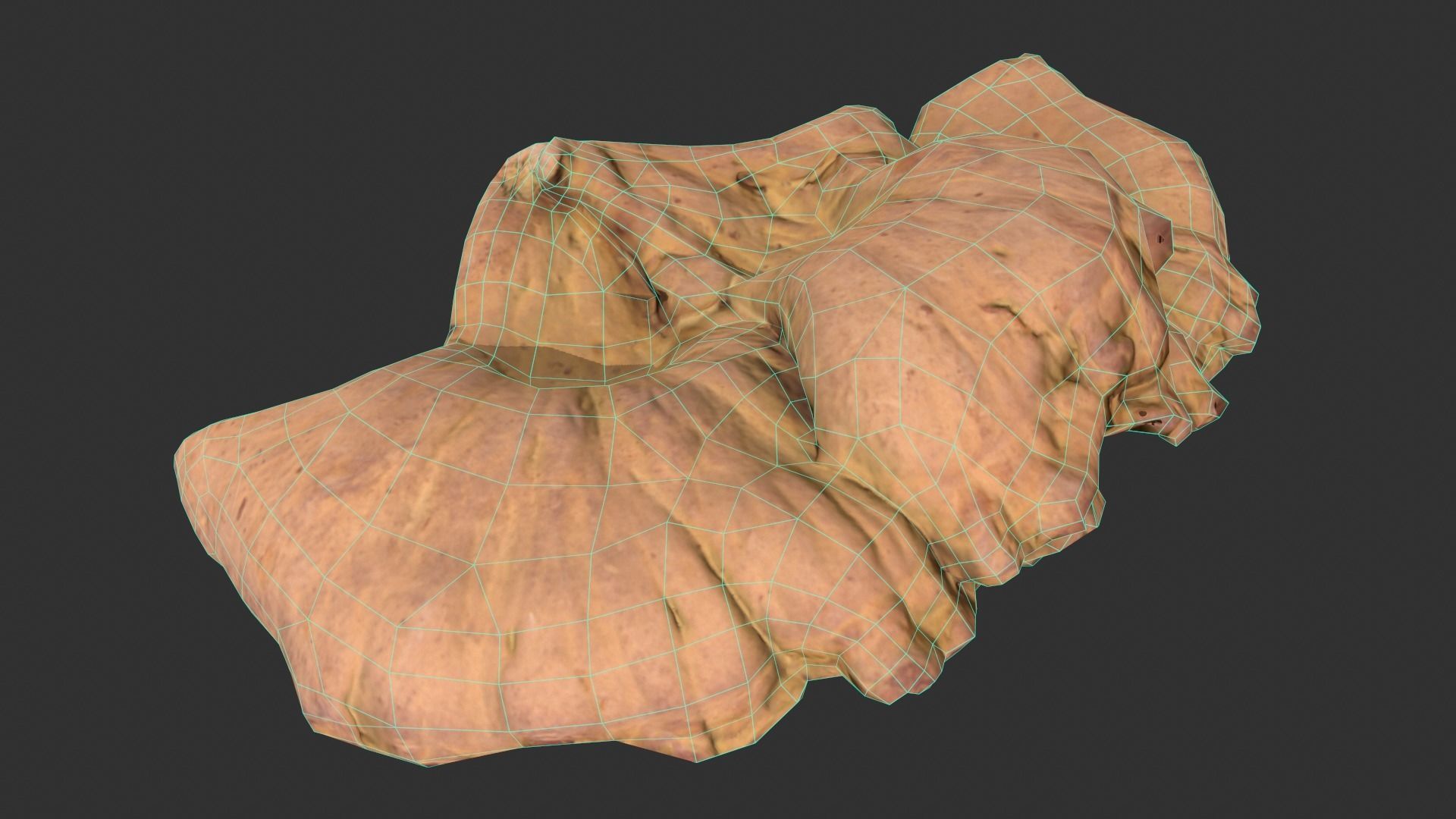 Chicken of the Woods - Laetiporus sulphureus Low-poly 3D model_5