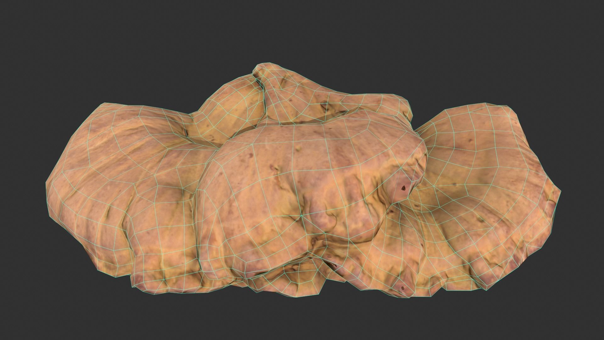 Chicken of the Woods - Laetiporus sulphureus Low-poly 3D model_15