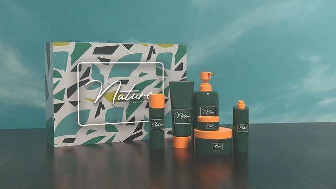 Cosmetics packaging 3D model