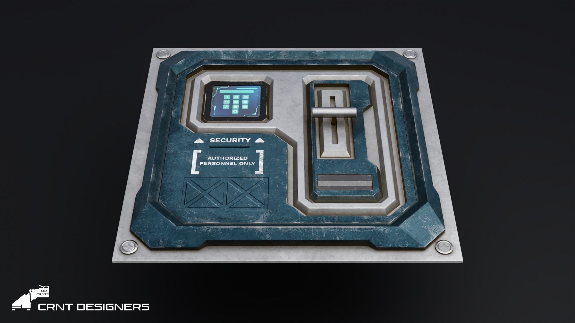 Sci-Fi Security Panel 3D Model Low-poly 3D model_3