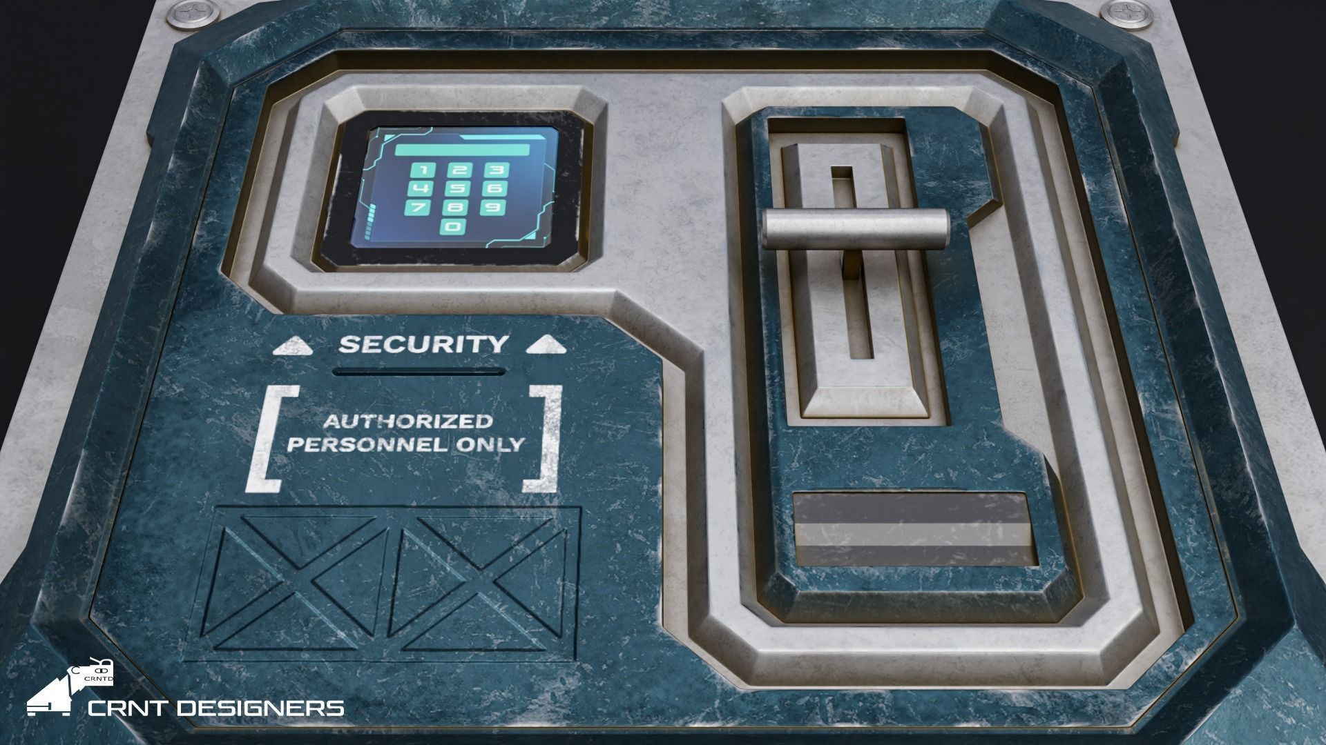 Sci-Fi Security Panel 3D Model Low-poly 3D model_6
