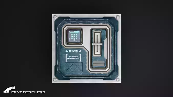 Sci-Fi Security Panel 3D Model Low-poly 3D model Sci-Fi Security Panel 3D Model Low-poly 3D model