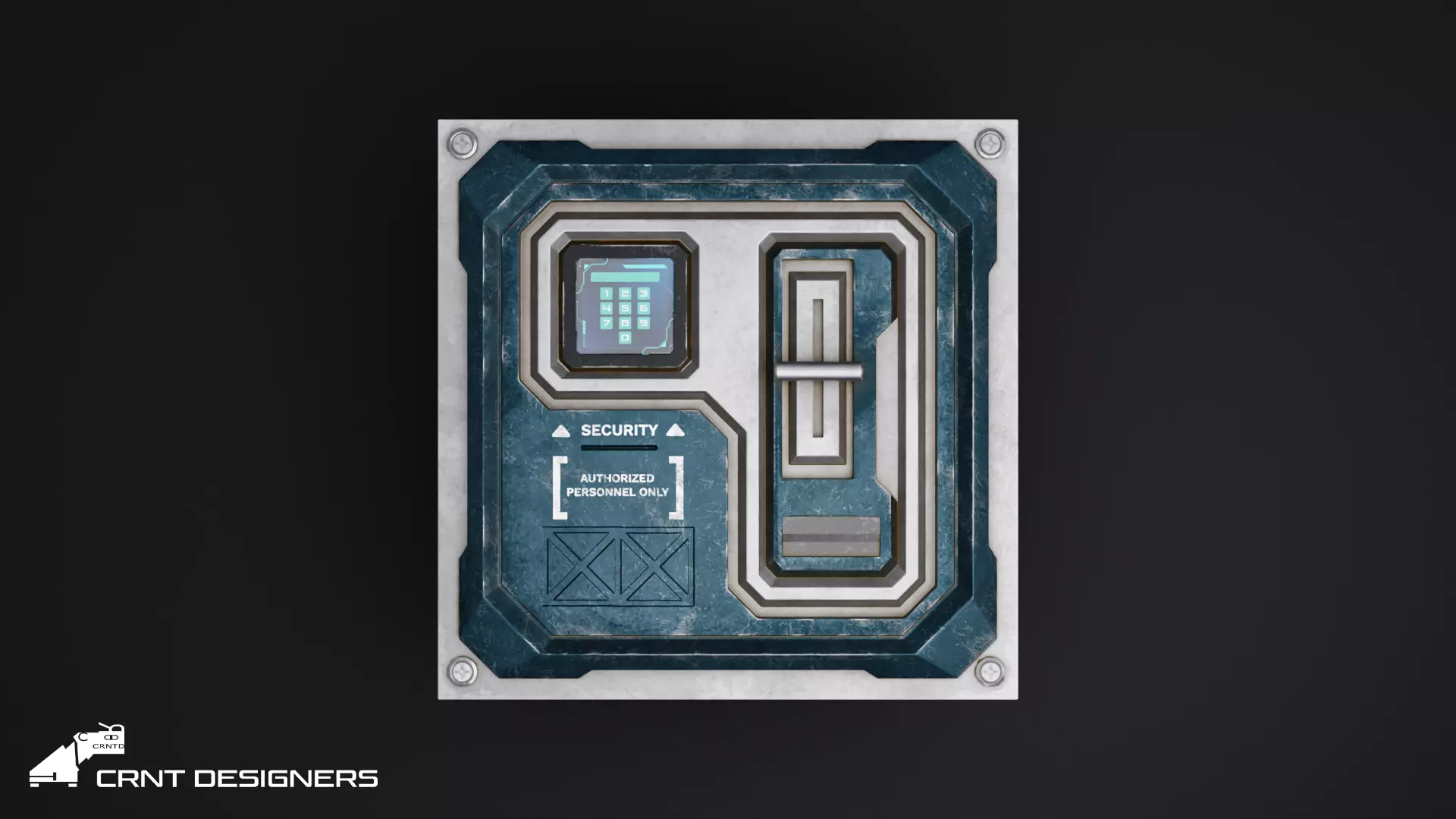 Sci-Fi Security Panel 3D Model Low-poly 3D model_0