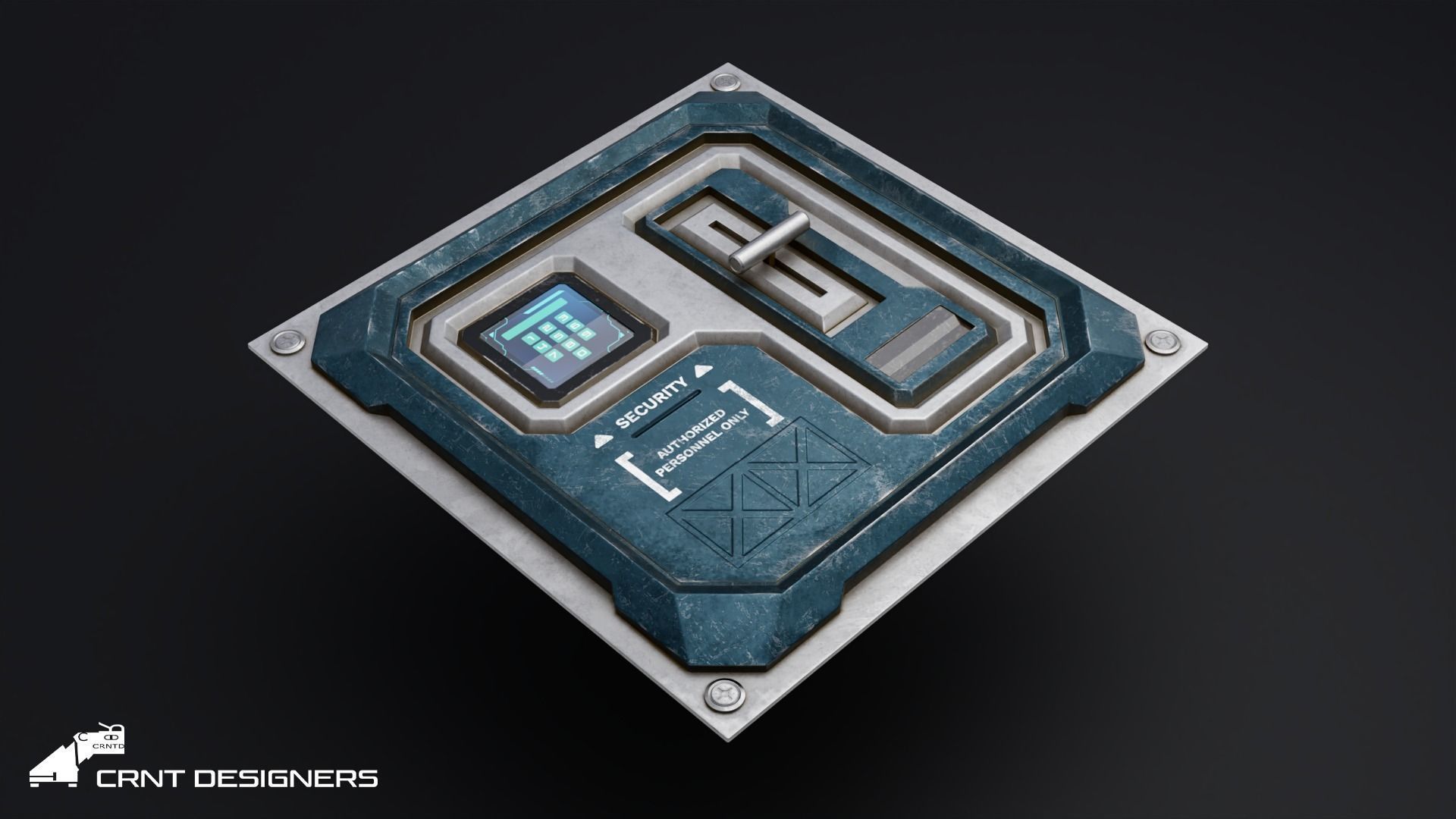 Sci-Fi Security Panel 3D Model Low-poly 3D model_4
