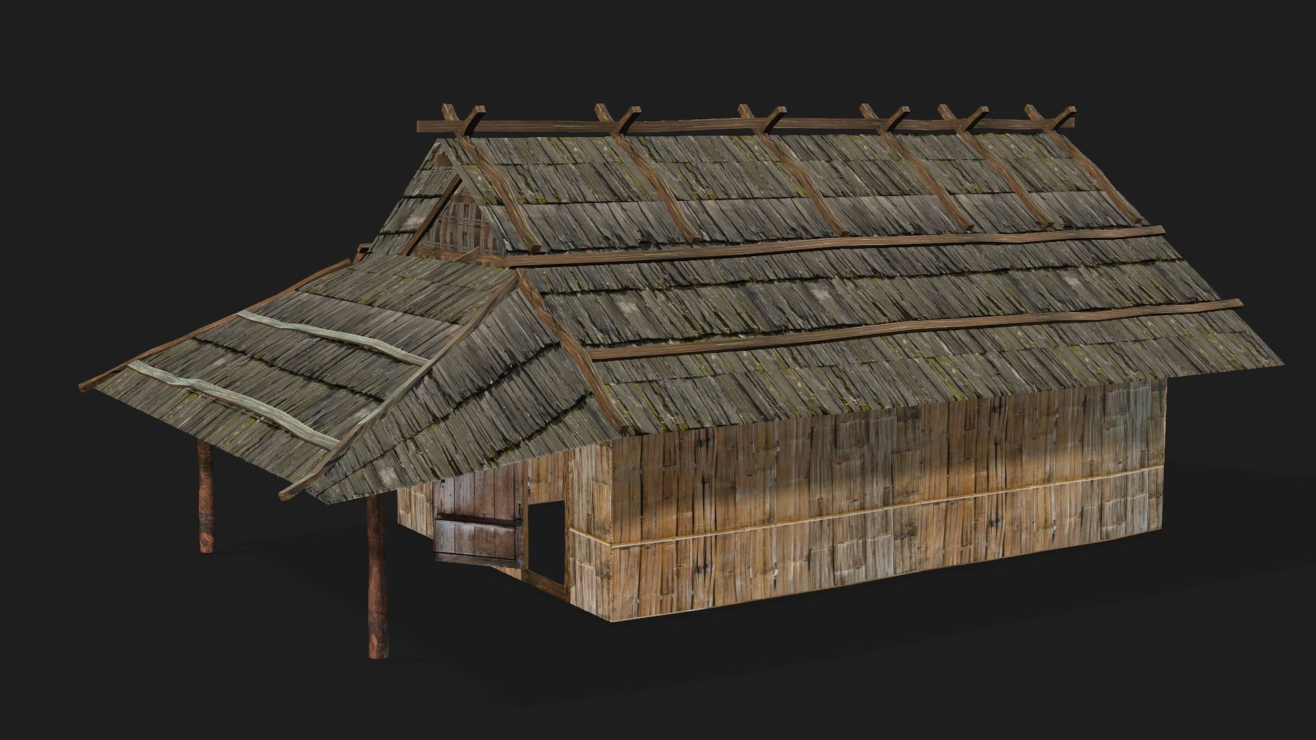 Hmong old house 3D model 3D model_2