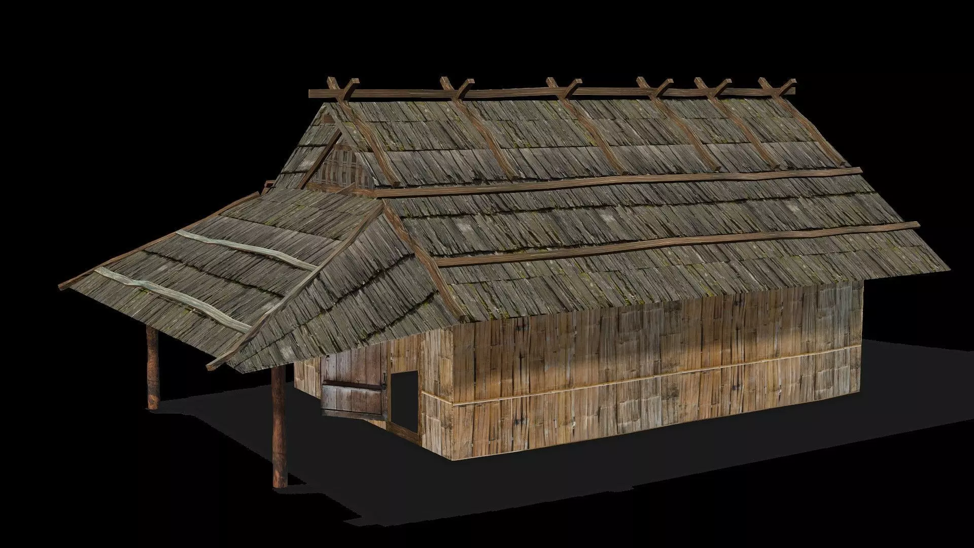 Hmong old house 3D model 3D model_0