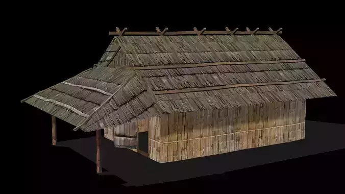 Hmong old house 3D model 3D model