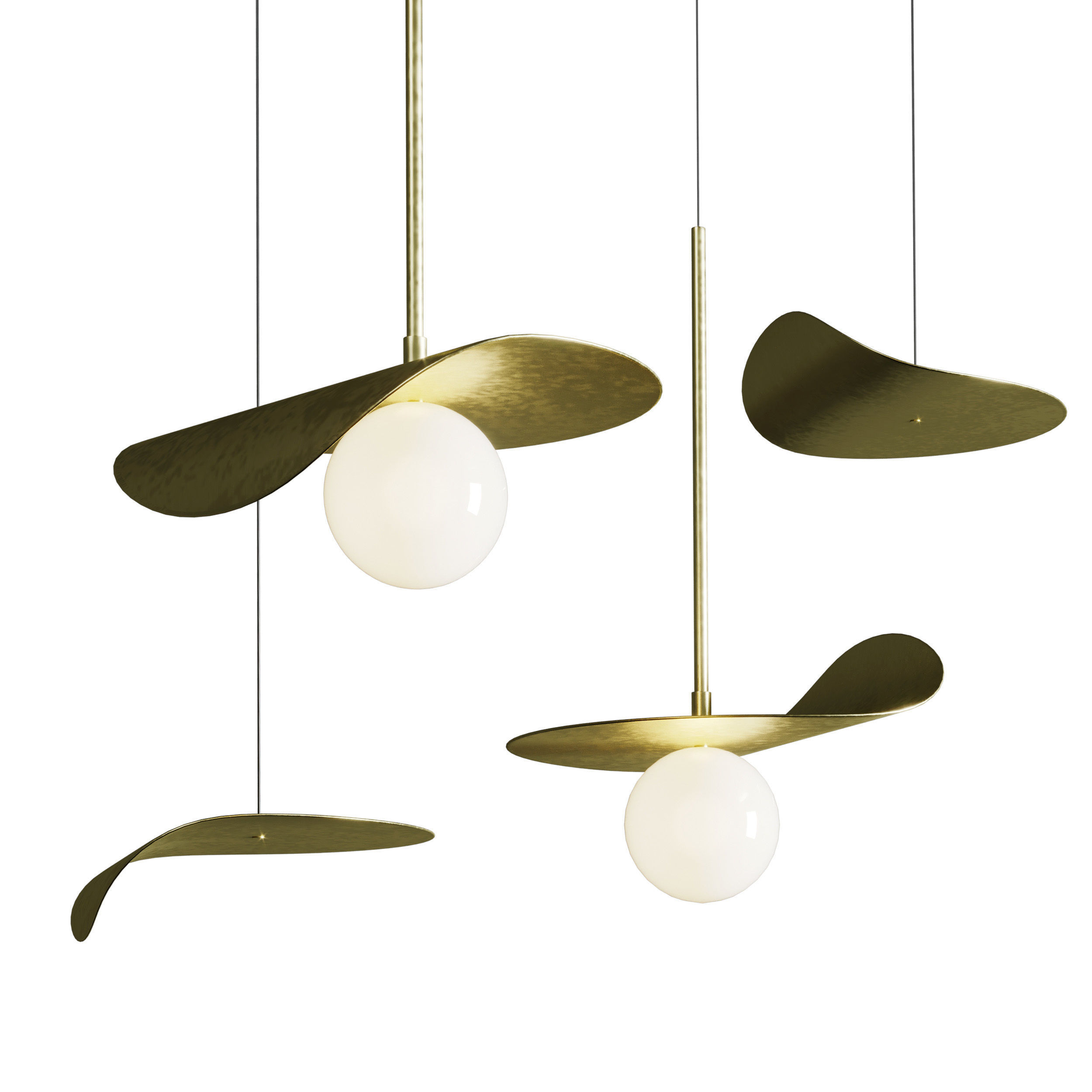 FLOW Pendant lamp By KDLN Low-poly 3D model_1