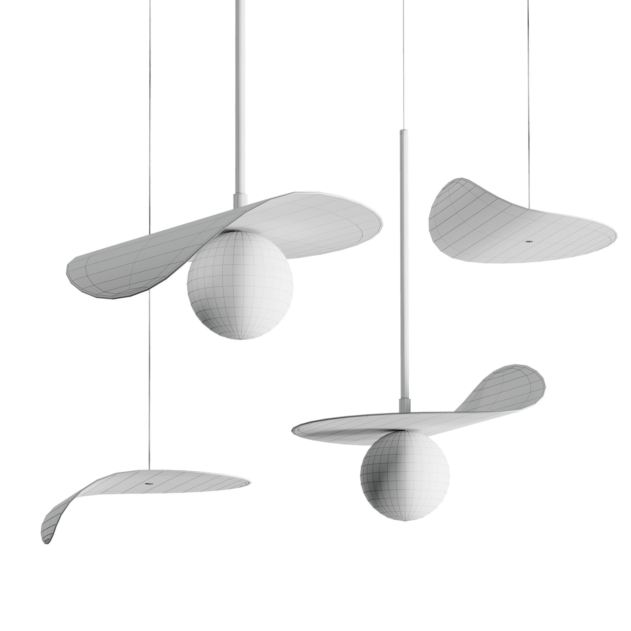 FLOW Pendant lamp By KDLN Low-poly 3D model_4