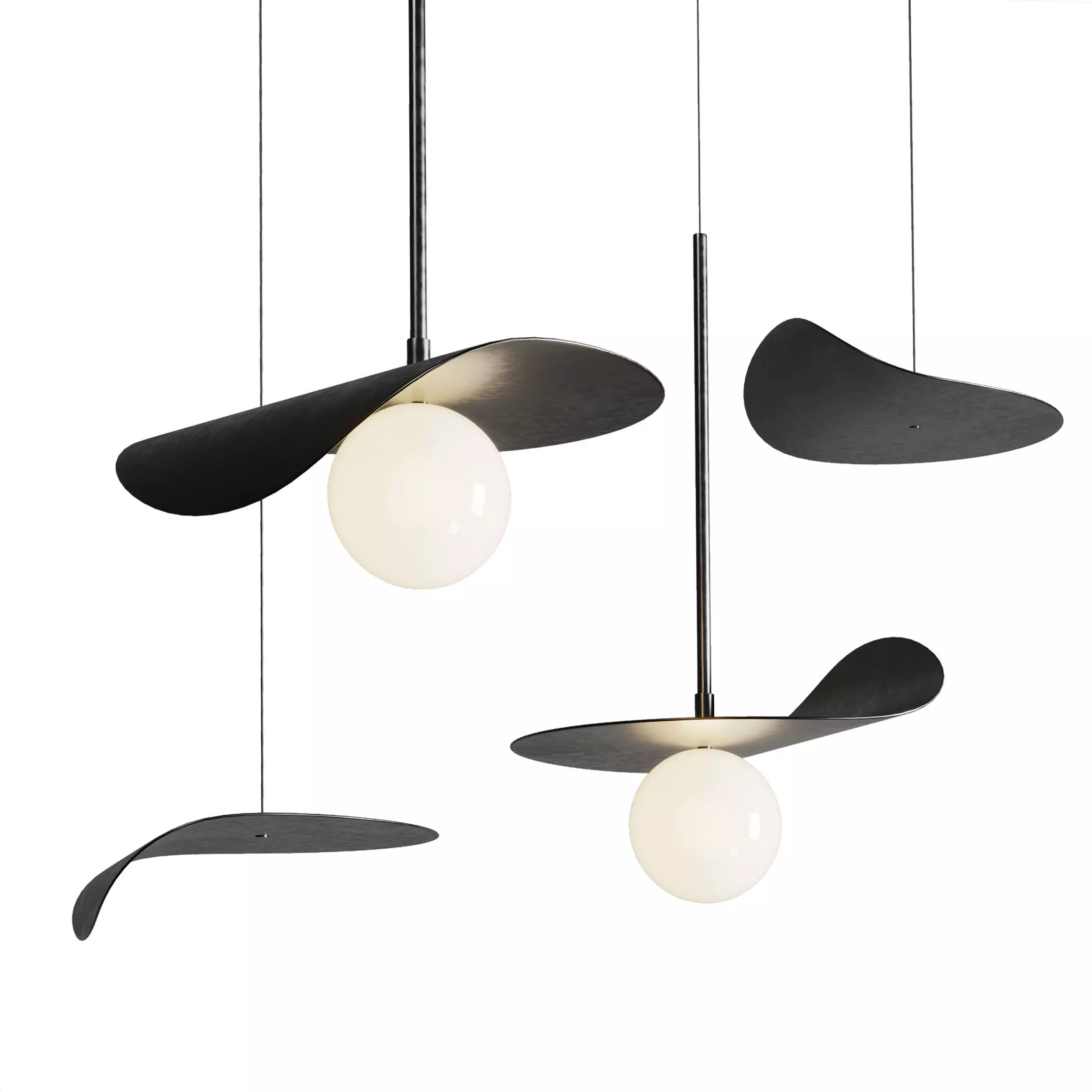 FLOW Pendant lamp By KDLN Low-poly 3D model_0