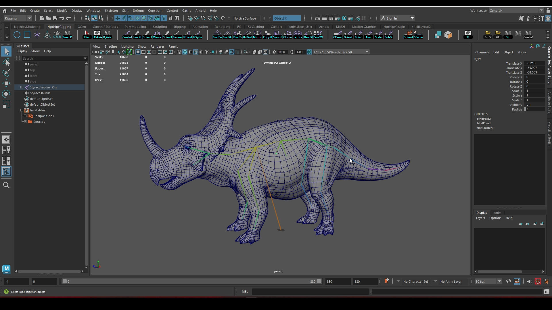 Styracosaurus - Styraco Dinosaur Low-poly 3D model_15