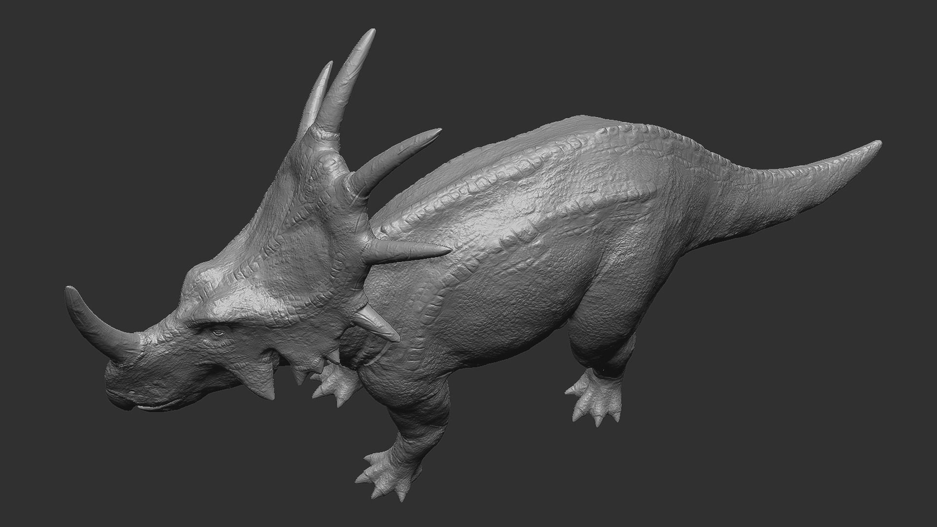 Styracosaurus - Styraco Dinosaur Low-poly 3D model_13